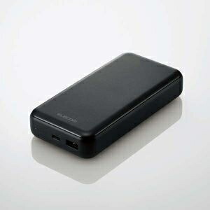 ELECOM 20000mAh C+A 20W モバイルバッテリー DE-C34-20000BK