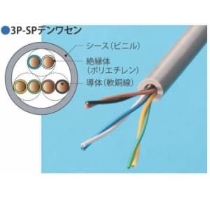 伸興電線 2対-SPデンワセン 0.65mm 2対 100m巻 2P-SPデンワセン0.65*2P*100m