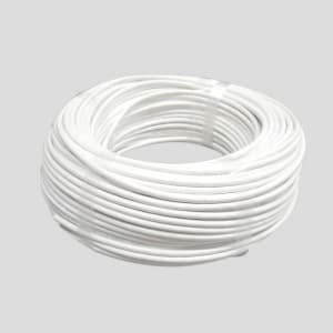 伸興電線 ビニルキャブタイヤ丸形コード 1.25㎟ 2心 100m巻 白色 VCTF1.25SQ&times;2C&times;100mシロ｜電材堂