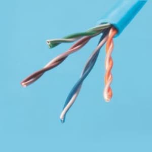 伸興電線 LAN用メタルケーブル Cat5e 耐燃性ポリエチレンシース 300m巻 薄青 EM-SKLAN0.5×4P×300mウスアオ
