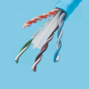 伸興電線 LAN用メタルケーブル カテゴリー6 0.5mm 4対 300m巻 赤 SKLAN-CAT6 0.5&times;4P&times;300mアカ｜電材堂