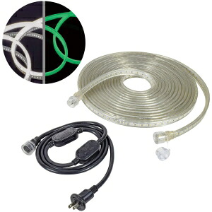 日動工業 LEDコネクトライン 両面発光 5m 白 蓄光タイプ LECN-R5LA-LW｜電材堂