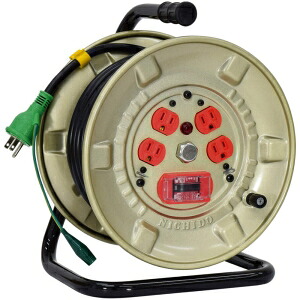 日動工業 コードリール 100V 屋内用 過負荷漏電保護兼用ブレーカー付 極太3.5mm2電線 20m NNP-EK24F