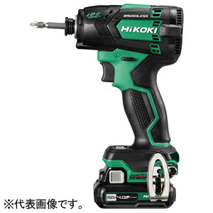 HiKOKI コードレス静音インパクトドライバ 10.8V セット品 リチウムイオン電池用 最大トルク20N・m WHP12DA(2LS)｜電材堂