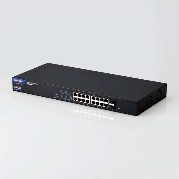 ELECOM レイヤー2 Giga対応 PoE Webスマートスイッチ EHB-SG2C16F-HPL