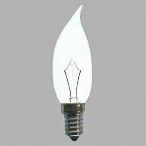 アサヒ 【お買い得品 100個仕掛ける】 シャンデリヤ球 C32 105V25W 全光束:210ルーメン 口金:E14段付 せつ然たる曲がり マガリC32E14D100/110V-25W(C)_100set