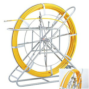 プロメイト スーパーイエロー FRPロッド リール付 検尺機付 長さ:200m 線径:φ14mm E-4152RM｜電材堂