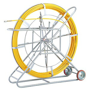 プロメイト スーパーイエロー FRPロッド リール付 長さ:300m 線径:φ14mm E-4153R|電材堂