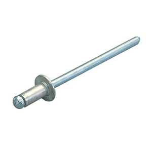 マーベル ブラインドリベット アルミニウムフランジ スチールシャフト カシメ厚:25.4～28.6t 下穴径4.9mm 500本入 AS-618｜電材堂