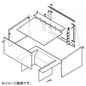 ネグロス電工 組立式フードボックス 適合ラック幅800mm 高耐食性めっき鋼板製 SD-FBK80D｜電材堂