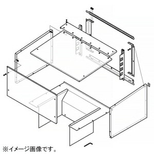 ネグロス電工 組立式フードボックス 適合ラック幅1200mm 高耐食性めっき鋼板製 SD-FBK120D