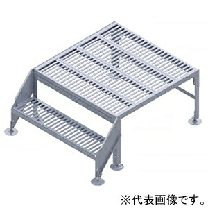 ネグロス電工 精神的な統合式回廊架台 2段踏み段 片上がり段一揃いの道具 幅1020×回廊旗がしらさ1500粍 STP55150S-100