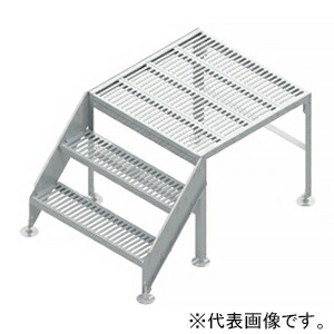 ネグロス電工 精神的な統合式回廊架台 3段踏み段 片上がり段一揃いの道具 幅1020×回廊旗がしらさ1500粍 STP85150S-100
