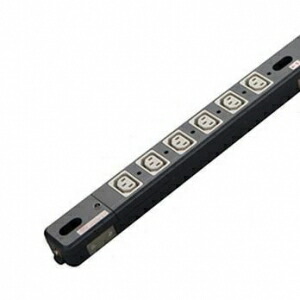 明工社 200Vコンセントバー 19インチラック用 30A 250V C13×24コ口 20A安全ブレーカ×2(12×2分岐)付 ME8711