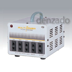 日動工業 海外用トランス 平ピンA2/丸ピンC2 AC100V～240V 1KVA SU-1000