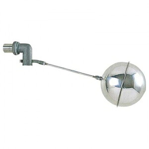 三栄水栓製作所 横形ステンレスボールタップ トイレ用品 ステンレス玉付 玉の直径:105mm 呼び:13 V435-13｜電材堂