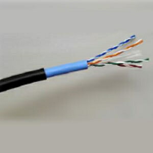 関西通信電線 LAN配線用ケーブル 屋外用 Cat.6 100m巻 黒 UTP-C6-W(0.5&times;4P)｜電材堂