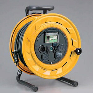 ハタヤ BR型コードリール 100Vタイプ 漏電遮断器付 2P 15A 125V コンセント4個 長さ30m VCT2.0㎟×2C 温度センサー内蔵 BS-301
