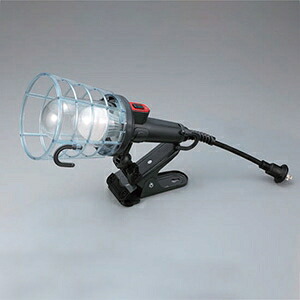 ハタヤ 防雨型LEDケイ・ハンドランプ 屋外用 昼白色 電線長0.3m 大型クリップ付 LEW-0C｜電材堂
