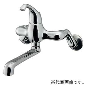 カクダイ シングル生き肝雑ぜ合わせる栓 《ASURA》 節湯型 壁付手合い 配管滑りだし螺子釘W26山20 逆流押しとどめる役立つこと付 192-052
