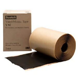 コーニング 《スコッチ》 ビニルマスチックVMテープ 102mm×3mm 黒 VM4IN