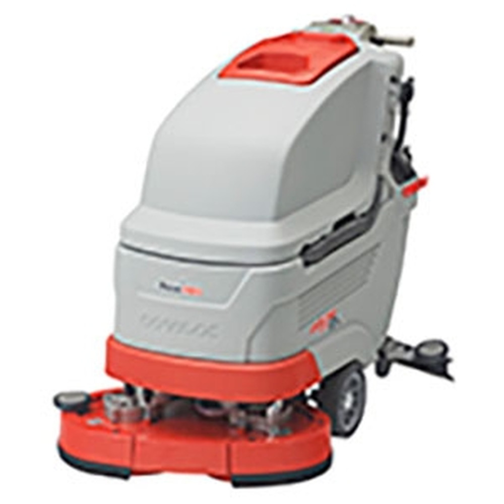 リンレイ 自動床洗浄機 《Rook RED Antea65BT》 充電式 13インチ×2 ディスク式 自走型 清掃能力2620㎡ h 908597