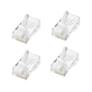 サンワサプライ 科目6自作用RJ-45繋ぎ ツメ折れ押しとどめる繋ぎ 単線用 100個入 ADT-6RJTS-100