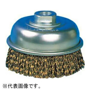 トラスコ中山 電動工具用カップブラシ 平面研磨用 外径φ75mm 線径0.27mm 真鍮メッキ鋼線 30個入 GCB-75-30P|電材堂