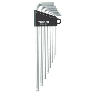 トラスコ中山 ボールポイント六角棒セット ロングタイプ 8本組 クロムバナジウム鋼 GXBL-8S