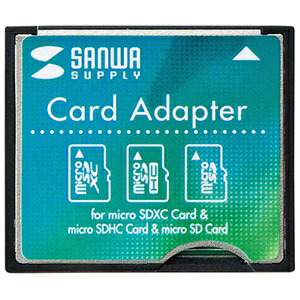 サンワサプライ CF変換アダプタ microSD用 プッシュ式コネクタ コンパクトフラッシュ変換 ADR-MCCF
