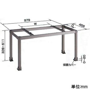 聞き届ける器材 軽銀製据付架台 《軽銀GK》 高置台 耐食軽銀アロイ 最大限度積み上げる質量80kg K-AH85HL