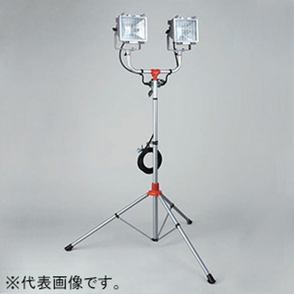 ハタヤ スタンド付ハロゲンライト 屋外用 300W耐振型ハロゲン灯×2灯 接地付 電線長5m PHCX-305KN