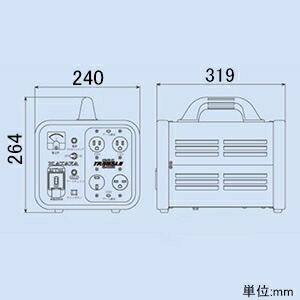 ハタヤ 電圧変換器 《トランスル》 降圧型 入力電圧200V LV-03B 旅行