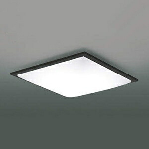 コイズミ照明装置 LED最高限度ともし火 《SQUOOD》 ～8畳用 調光・調色印字機 白熱電球色～昼光色 遠隔操作付 シックブラウン AH48904L
