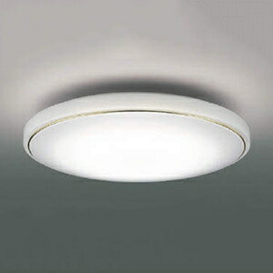 コイズミ照明 LEDシーリングライト ～8畳用 調光・調色タイプ 電球色～昼光色 リモコン付 金色モール AH48920L｜電材堂