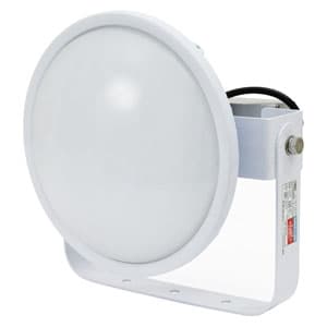 日動工業 LED投光器 ハイディスク150W 高効率タイプ HID400W相当 昼白色 電源装置一体型 ワイドタイプ 電線ポッキンプラグ5m付 乳白 L150V2-D-HMW-50K|電材堂