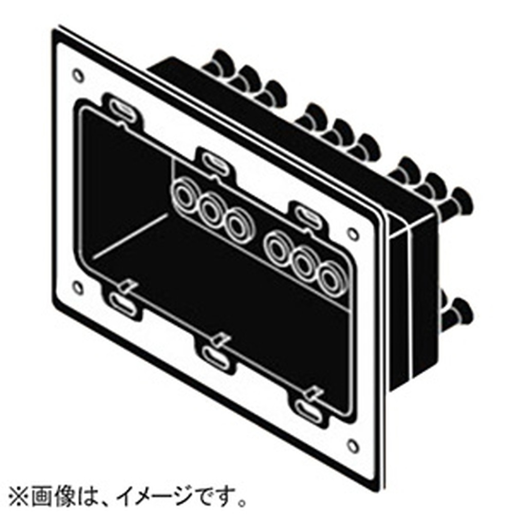 ネグロス電工 高気密型クリーンルーム内ボックス防塵パッキン 《ルフトロック®》 軽量間仕切り用 大角形 スイッチ・コンセント3個用 CR45-3F｜電材堂