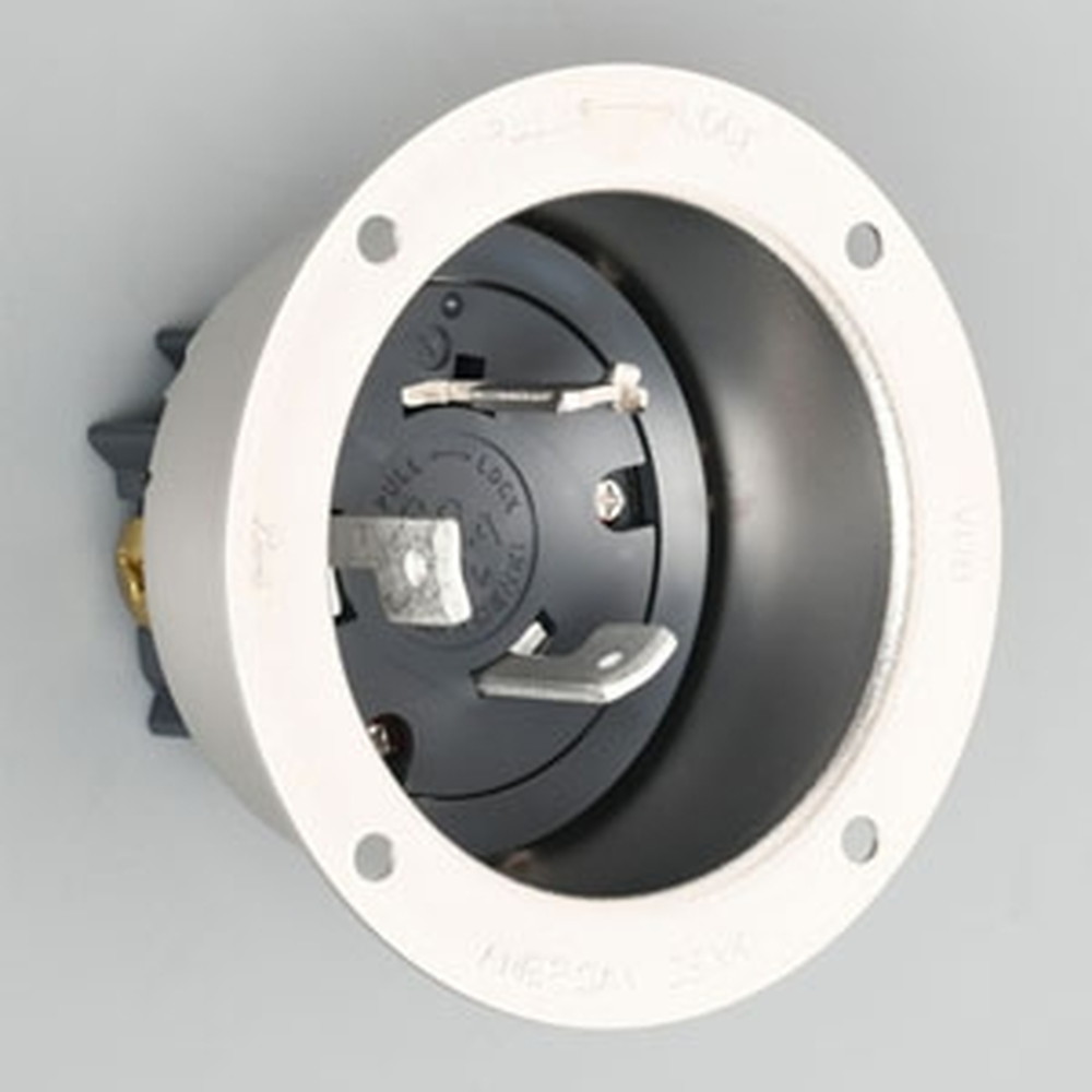 アメリカン電機 フランジインレット 引掛形 3P 60A 600V 圧着端子式 金属元素入れもの印字機 3665