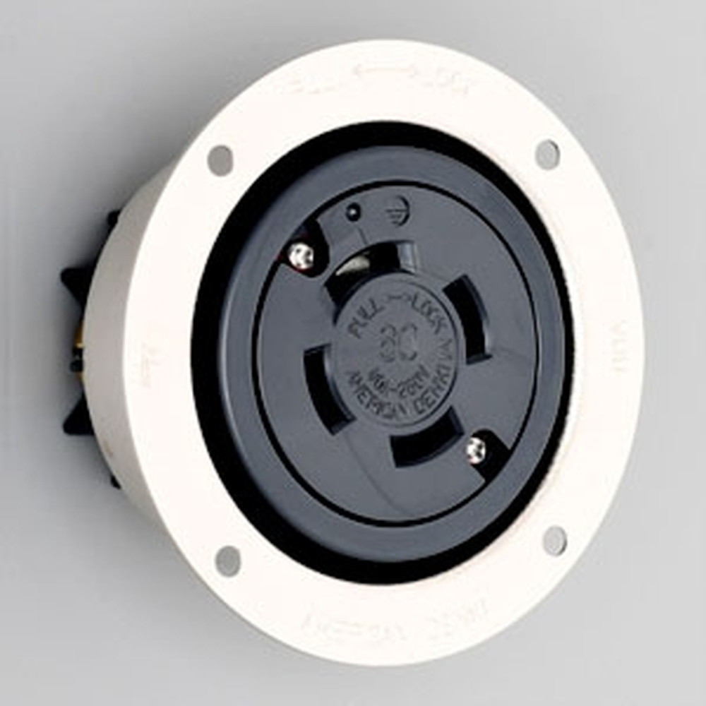 アメリカン電機 フランジコンセント\u0026trade; 引掛形 舞い降りる形3P 60A 250V 圧着端子式 4626