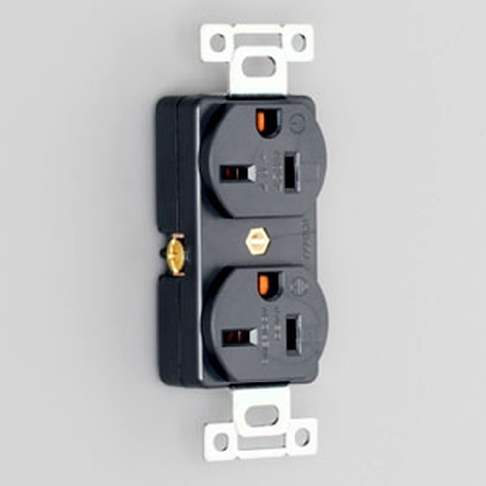 楽天市場 アメリカン電機 複式埋込コンセント 平刃形 2ヶ口 接地形2p a 250v 圧着端子式 引締式 Nema 6alt 規格 72gd Alt 電材堂