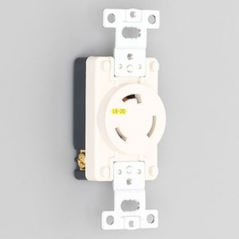 楽天市場 アメリカン電機 埋込コンセント 引掛形 接地形2p a 250v 圧着端子式 引締式 Nema L6 規格 白色 32 L6 Iv 電材堂