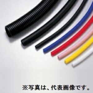 エスケイ工機 電話線防御すること材 コルゲートチューブ 口径φ28.2±0.1粍 外径φ34.0±0.3粍 黒 100m巻 KC28