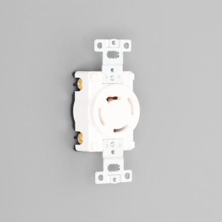 アメリカン電機 4220-IV 引掛形 埋込コンセント 白 接地形3P 20A 250V
