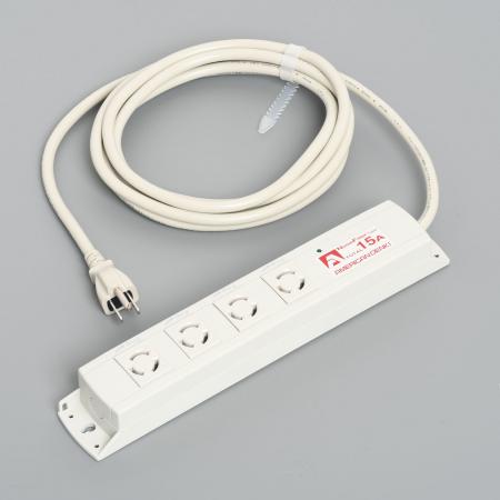 【受注生産品】アメリカン電機 KC1014NF 引掛形 OAタップ4ケ口 コ-ドセット NF付 接地形2P 15A 125V