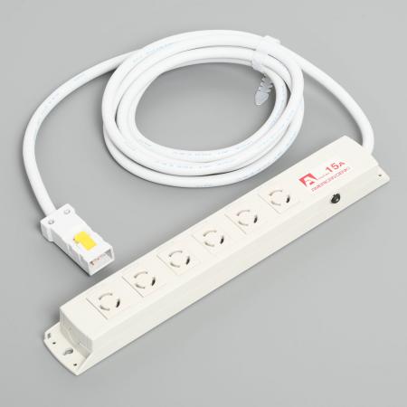 【受注生産品】アメリカン電機 KC1216PT 引掛形 OAタップ6ケ口 コ-ドセット プロテクター付 接地形2P 15A 125V