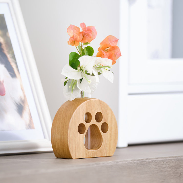 楽天市場】一輪挿し 花瓶 おしゃれ 試験管 ガラス 木製 アルダー