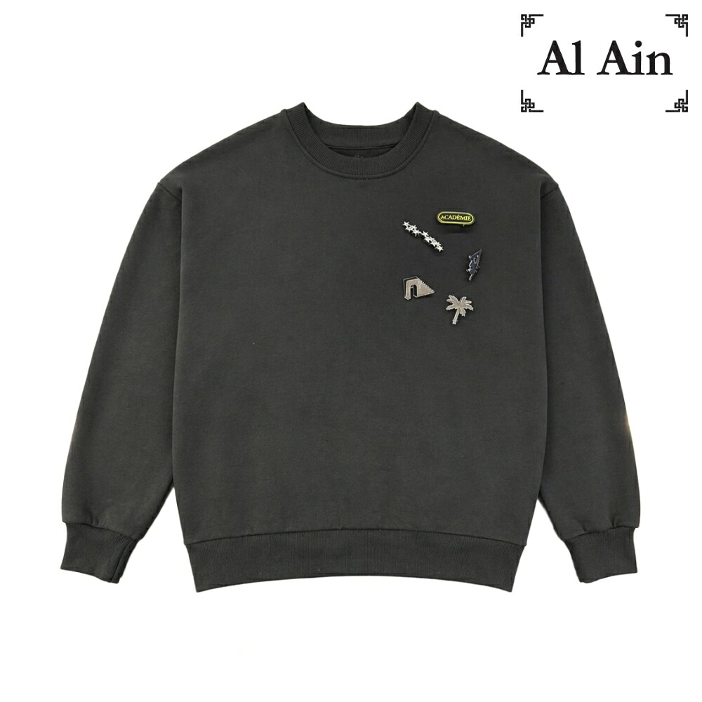 Al Ain アライン ASEX S315 PINS スウェットシャツ トレーナー コットン100％ 長袖 ブラック 2026ssプルオーバー ピンデザイン トップス 上 ジェンダーレス ルーズフィット リラックス 綿100％ 個性的 芸術的 高級感 おしゃれ 男女兼用 ブランド｜DEPARTMENTSTORES 23,100円