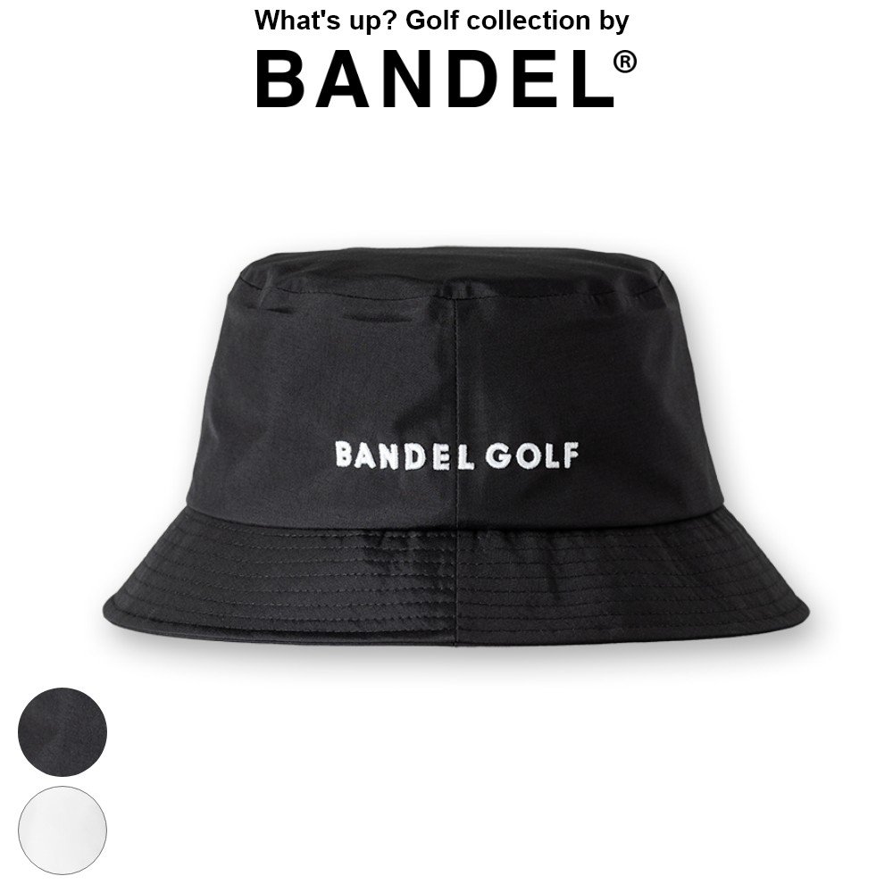 【ﾏﾗｿﾝ10％割】【レビュー特典】BANDEL バケットハット SIDE LOGO WATER REPELLENT BUCKETHAT メンズ レディース ユニセックス 男女兼用 帽子 ゴルフ GOLF スポーツ ドライ 撥水 防水 ロゴ オールシーズン BLACK WHITE