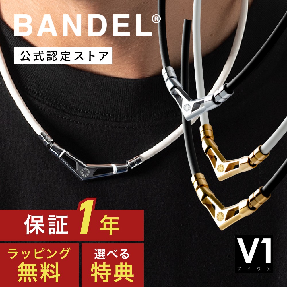 【レビュー特典】BANDEL バンデル 磁気ネックレス 磁気 ネックレス Healthcare Necklace V1 HLCV 医療機器 永久磁石 肩こり 首 コリ 血行改善 筋肉 回復 アスリート バランス スポーツ 金属アレルギー ほぐし 140mT