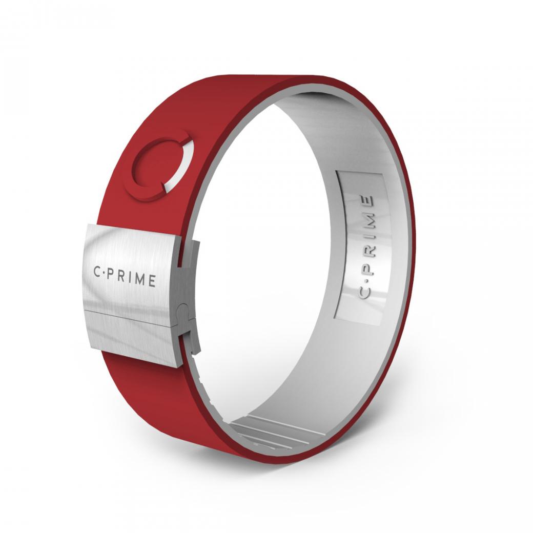 【レビュー特典】C-PRIME シープライム NEO ネオ CRIMSONxWHITExSTAINLESS パワーバンド リストバンド ブレスレット バランス スポーツ 運動 健康